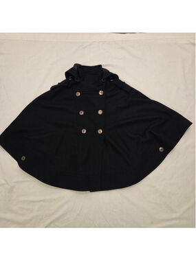 Kenneth Cole wool blend cape coat size small